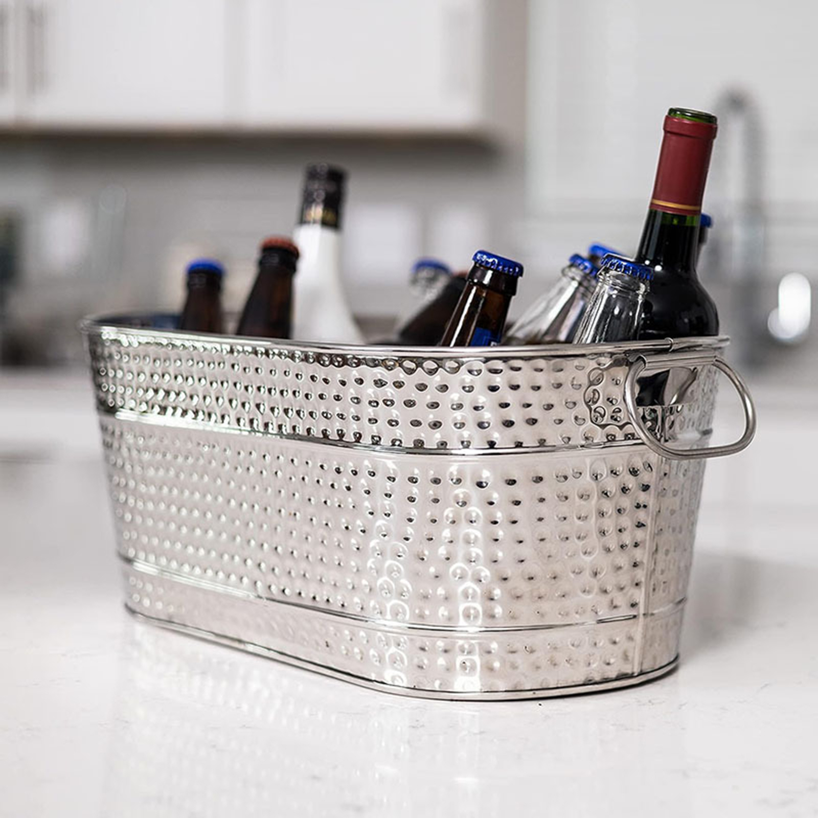 Wine Beer Cooler - Ice Bucket Galvanized Tub Storage Container