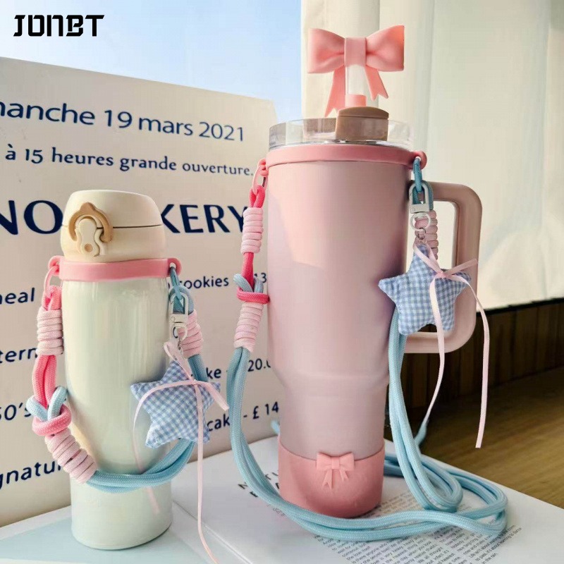 Bottle Stopper Set - Cute Woven Strap Hand-held Water Cup