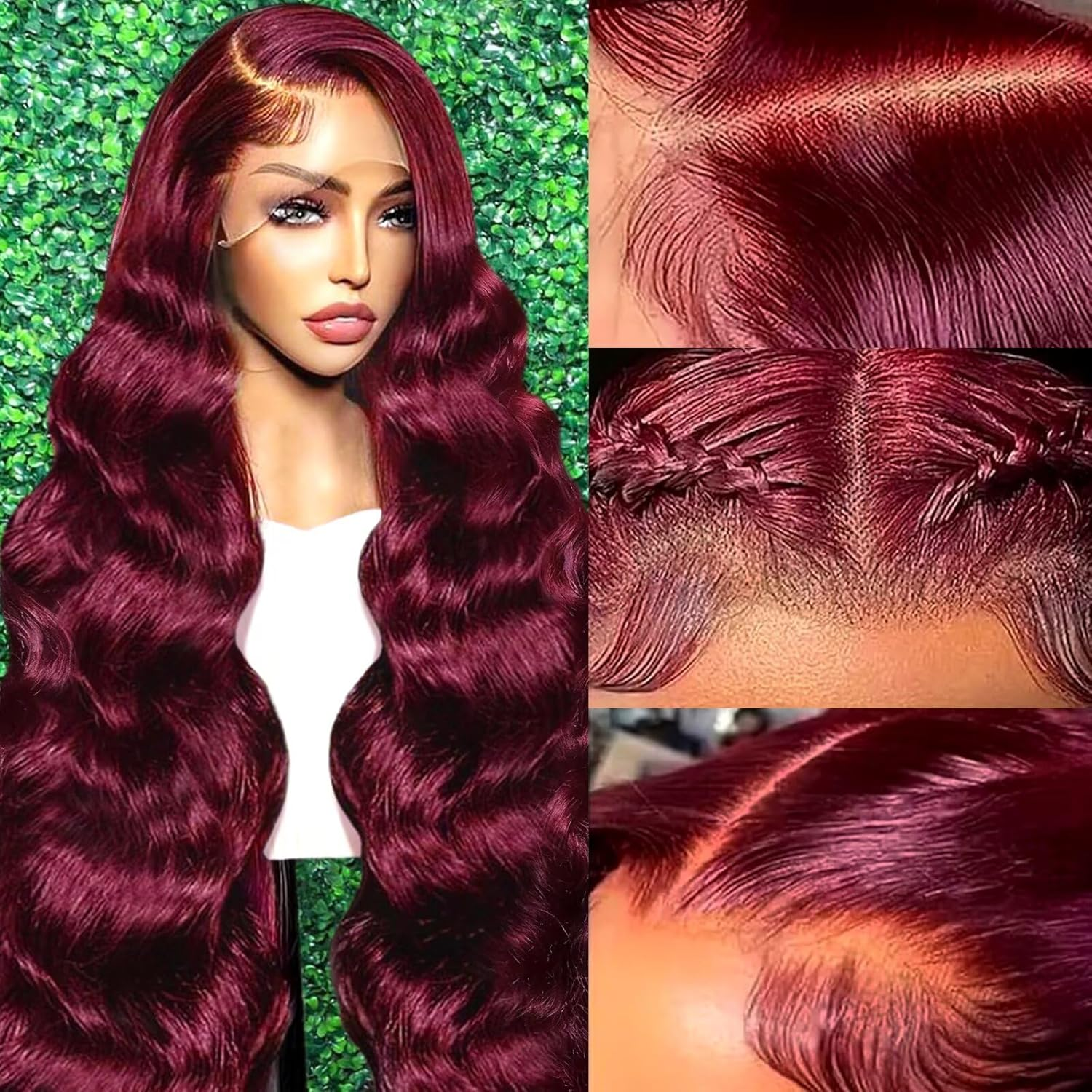 Wine & Beer Tours Of Nova Scotia - 99j Burgundy Lace Front Wig Human