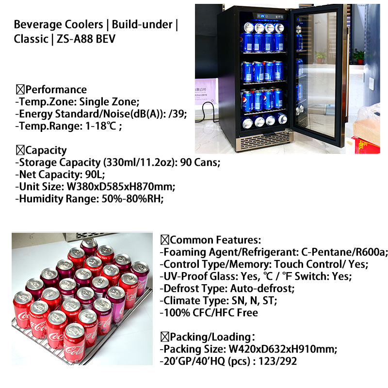 Oem Small Drink Bar Fridge Cus - Wine Beer Fridge Dual Zone บทวิจารณ์และราคา
