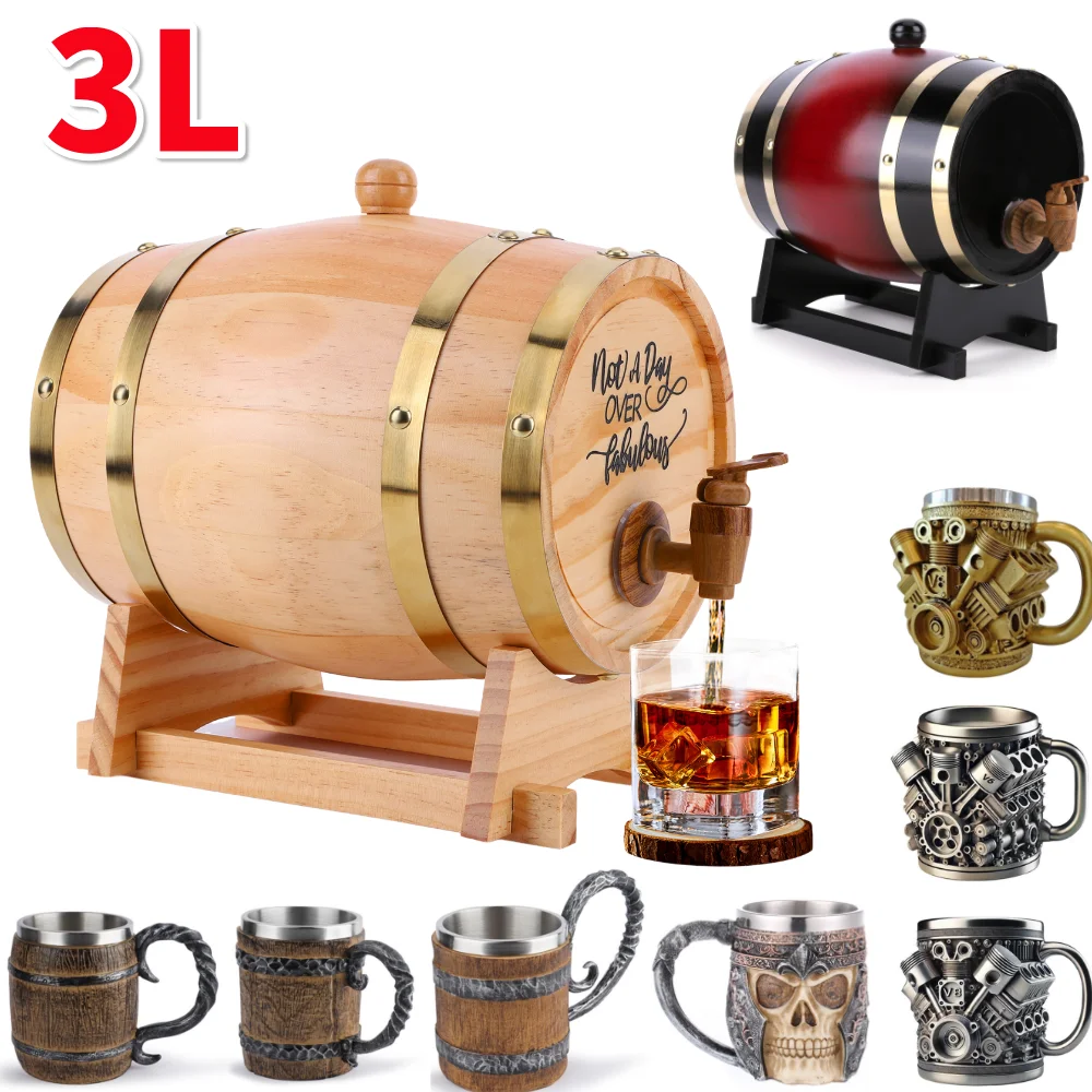 3L Wooden Whiskey Barrel with  - Wine Beer Tequila บทวิจารณ์และราคา