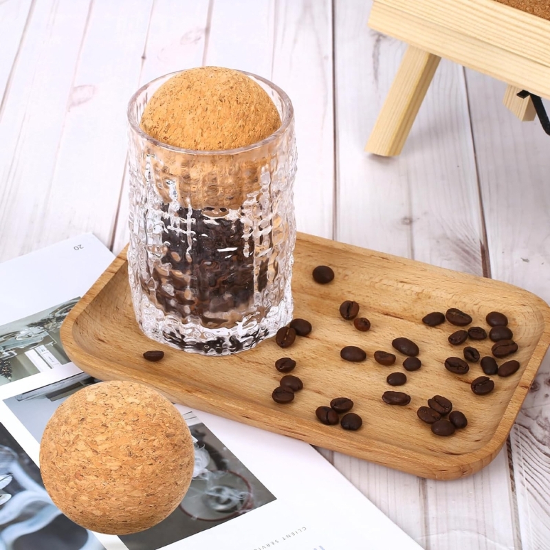 Set of 2 2.4 Inch Cork Ball St - Bottle Stopper Set บทวิจารณ์และราคา