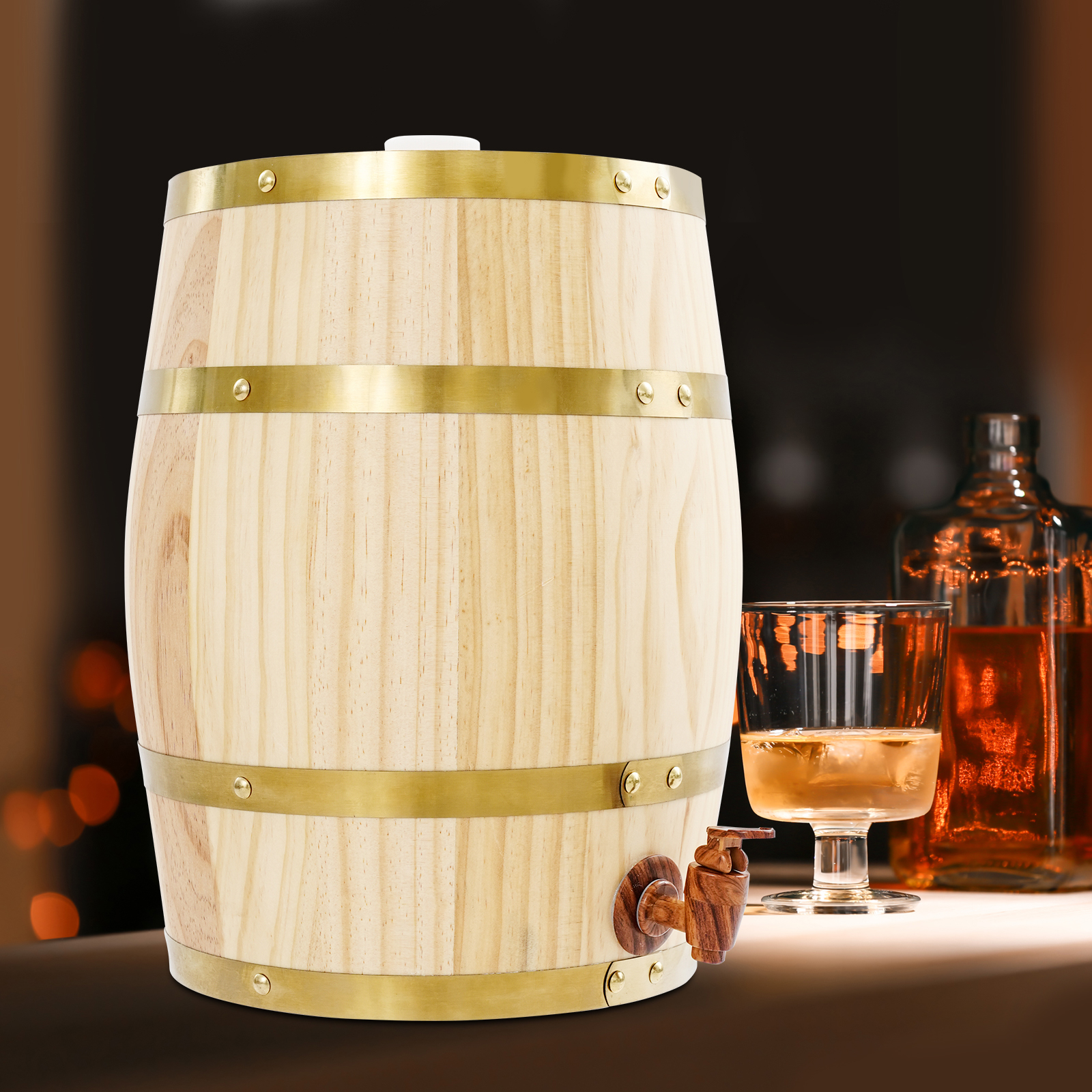 10L Vintage Wood Oak Timber Wi - Wine Beer Tequila บทวิจารณ์และราคา