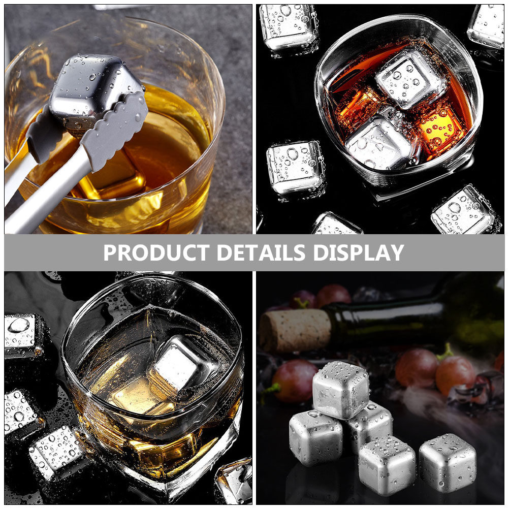 1Set Stainless Steel Whiskey I - Wine Beer Glass บทวิจารณ์และราคา