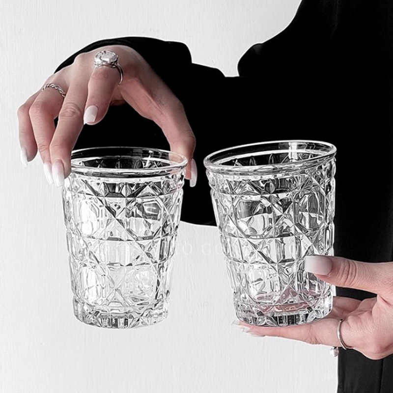 2pcs 310ml Vintage Diamond Pat - Wine Beer Glass บทวิจารณ์และราคา