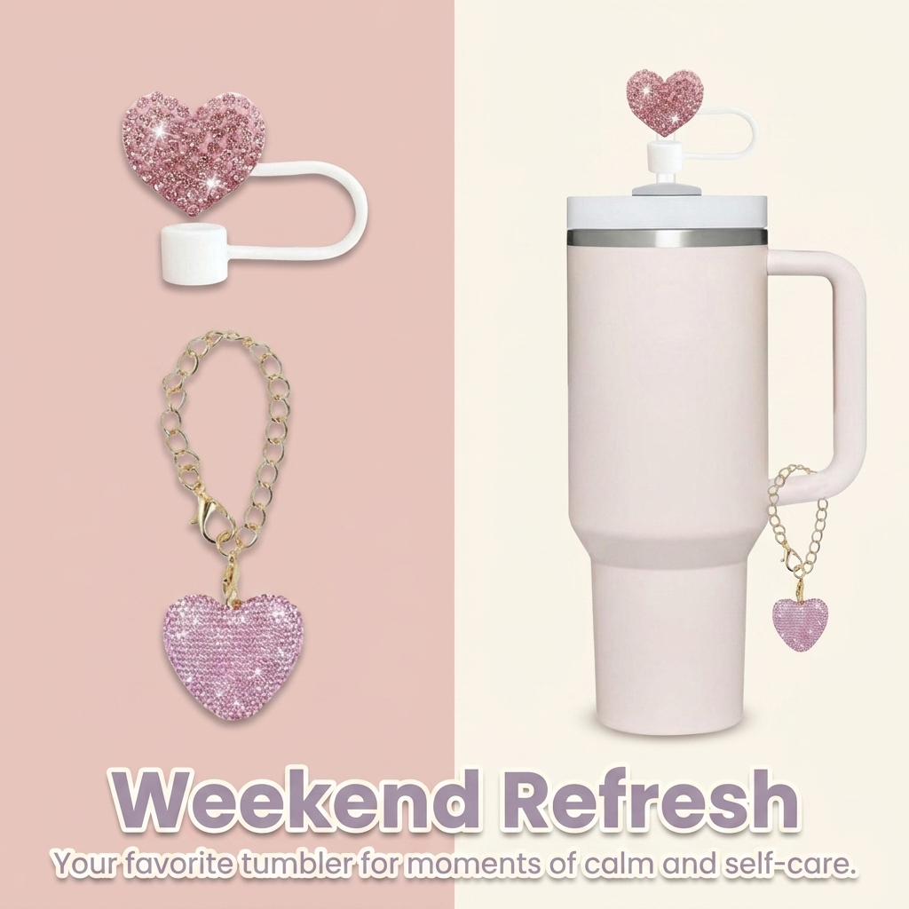 Heart Love Style 2pcs Cup Acce - Bottle Stopper Set บทวิจารณ์และราคา