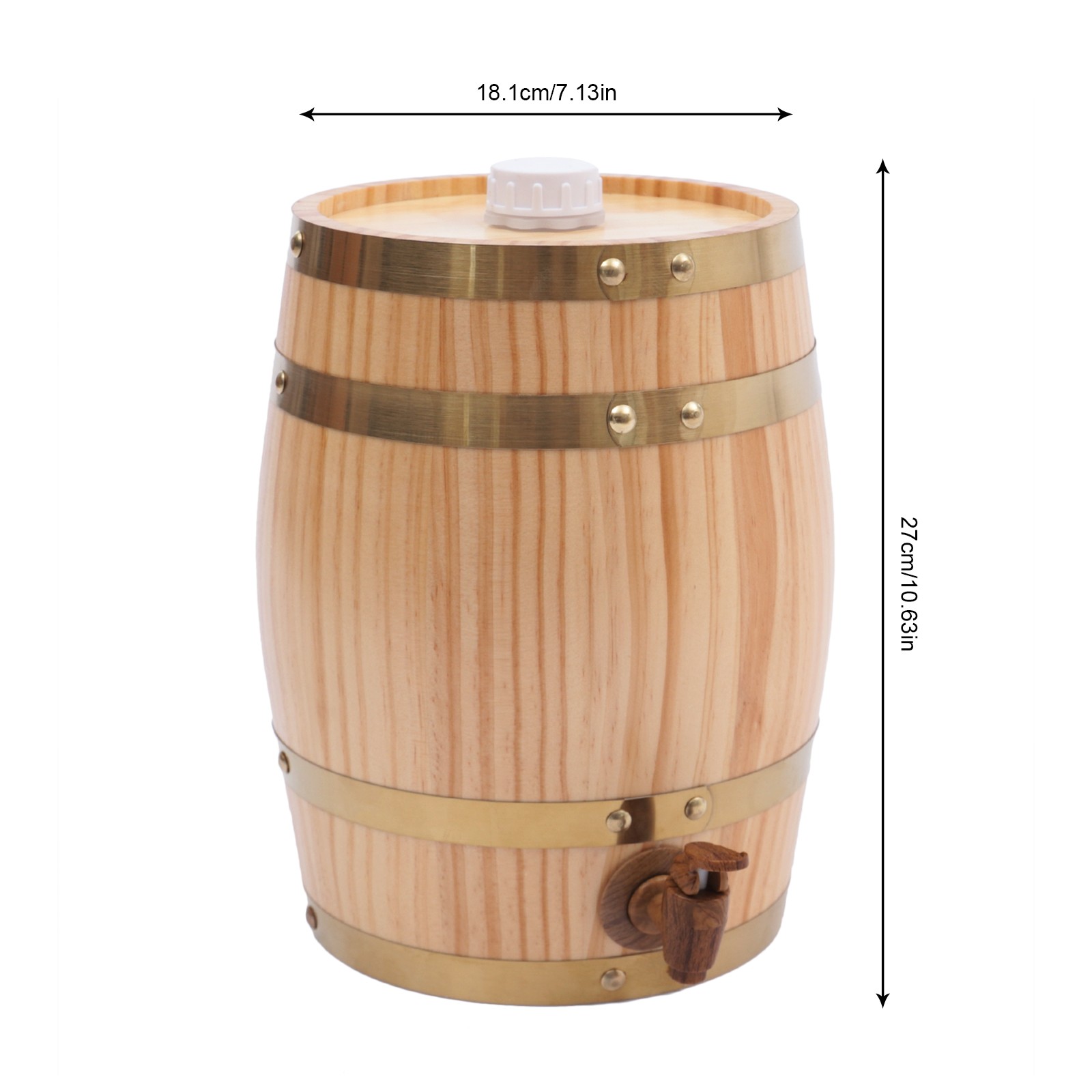 Vertical Pine Wooden Wine Barr - Wine Beer Tequila บทวิจารณ์และราคา