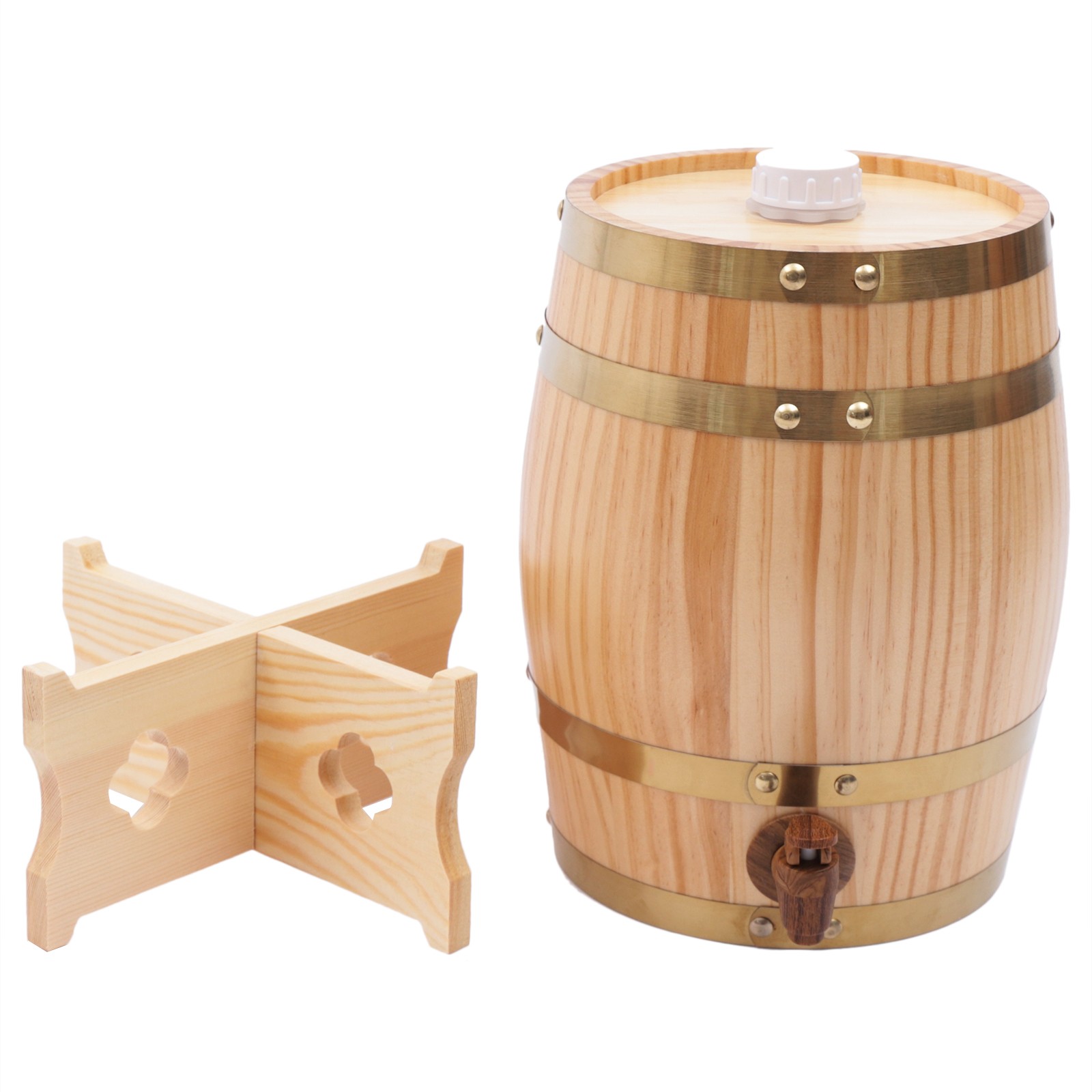 Vertical Pine Wooden Wine Barr - Wine Beer Tequila บทวิจารณ์และราคา