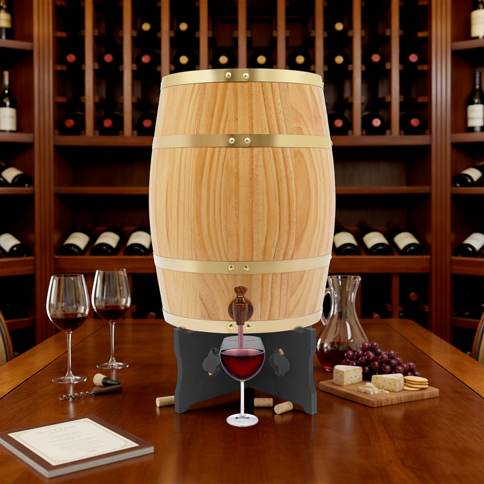 20L/5.28Gal Wood Color Wine Ba - Wine Beer Tequila บทวิจารณ์และราคา