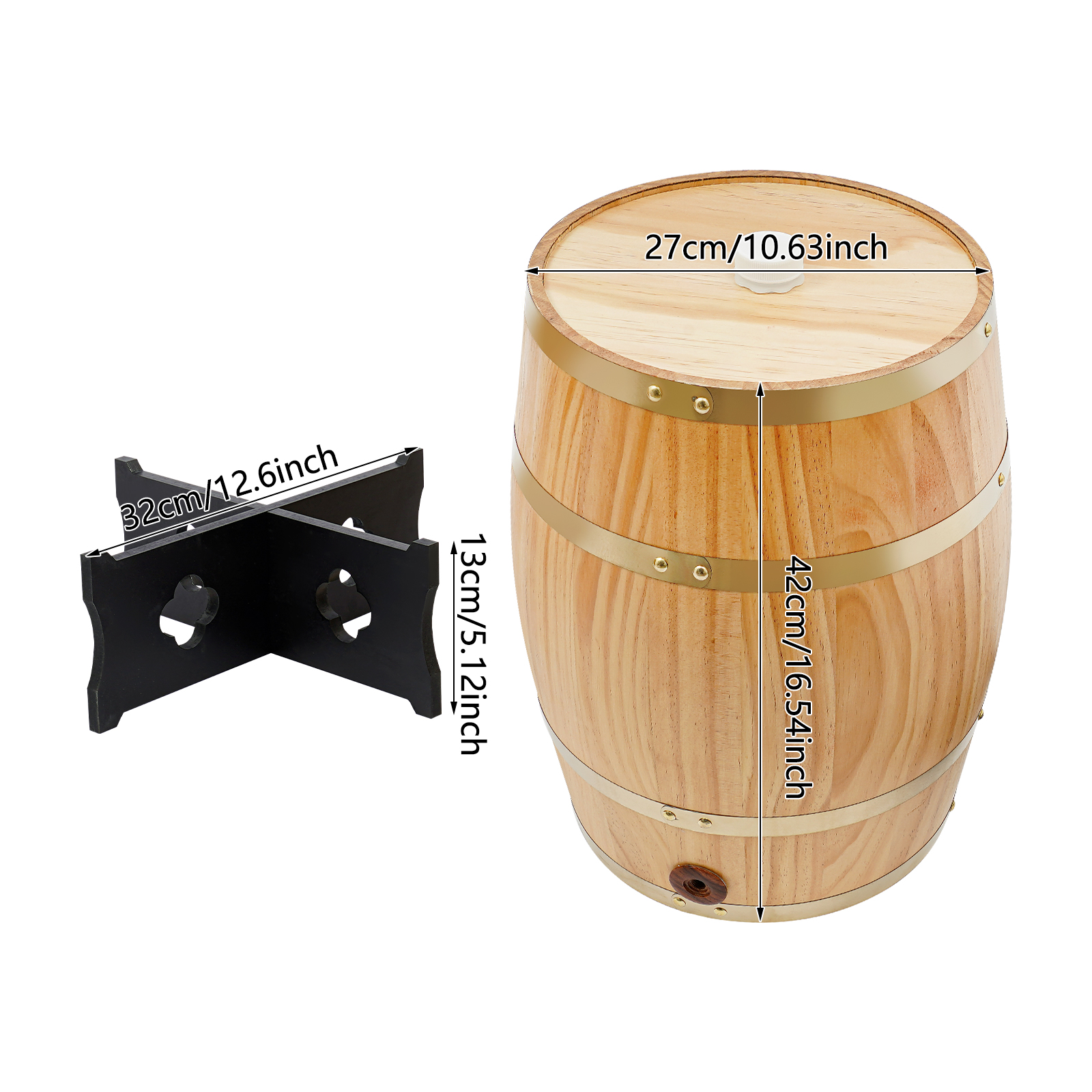 20L/5.28Gal Wood Color Wine Ba - Wine Beer Tequila บทวิจารณ์และราคา