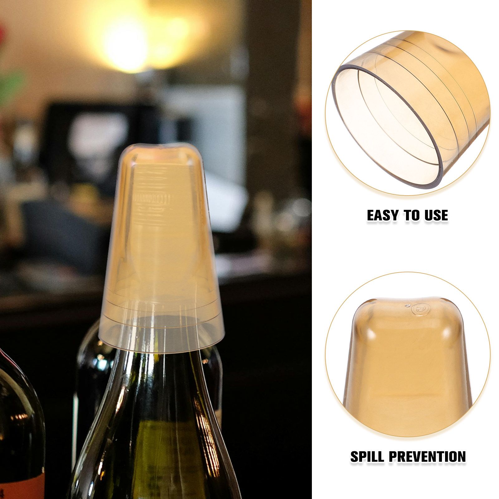 6Pcs Wine Bottle Cover Cap Pou - Wine Whiskey Beer บทวิจารณ์และราคา