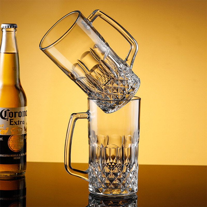 600ml/1000ml Beer Glass with H - Wine Beer Glass บทวิจารณ์และราคา