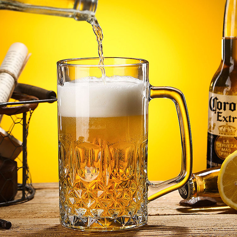 600ml/1000ml Beer Glass with H - Wine Beer Glass บทวิจารณ์และราคา