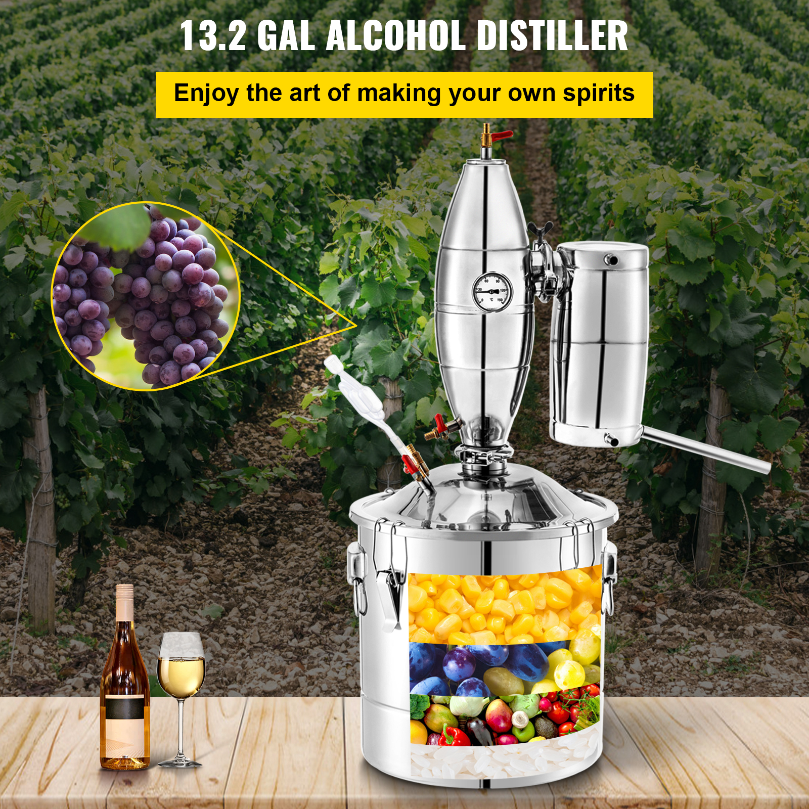 20L 30L 50L 70L Alcohol Distil - Wine To Beer Alcohol บทวิจารณ์และราคา