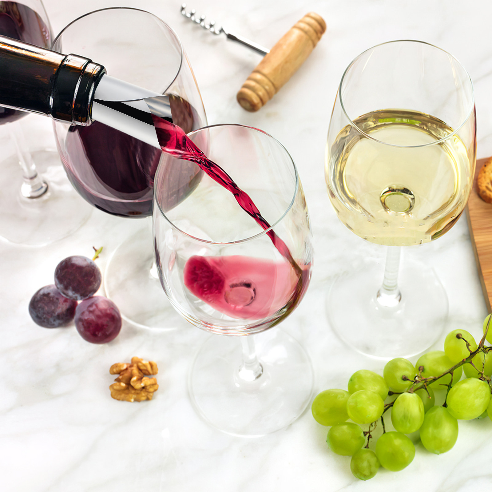 60Pcs Wine Pourer Discs Alumin - Wine To Beer Alcohol บทวิจารณ์และราคา