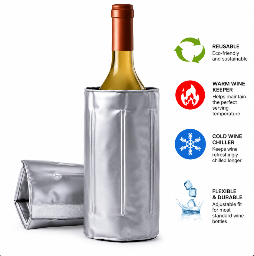 Insulated Wine Cooler Sleeve S - Wine Beer Tequila บทวิจารณ์และราคา