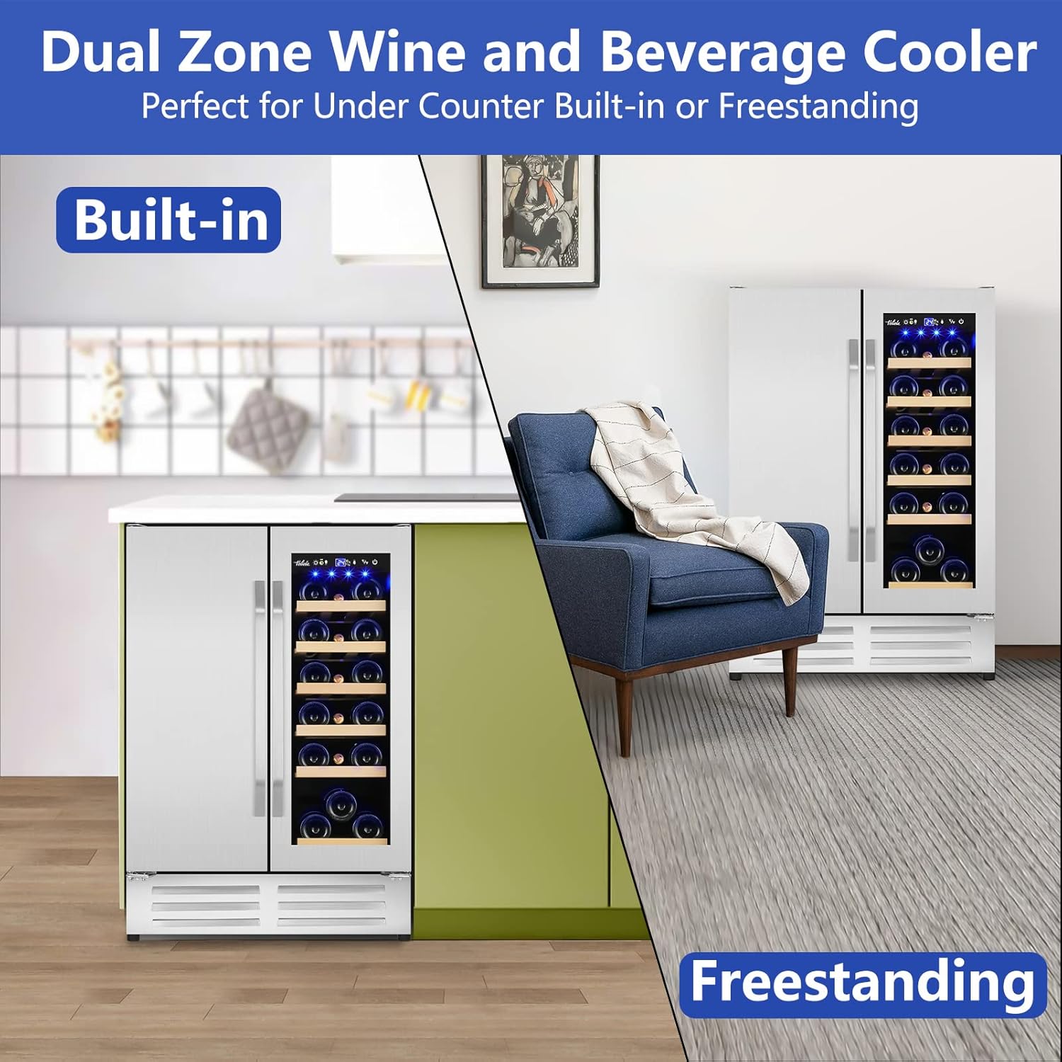 Wine and Beverage Refrigerator - Wine Beer Cooler บทวิจารณ์และราคา