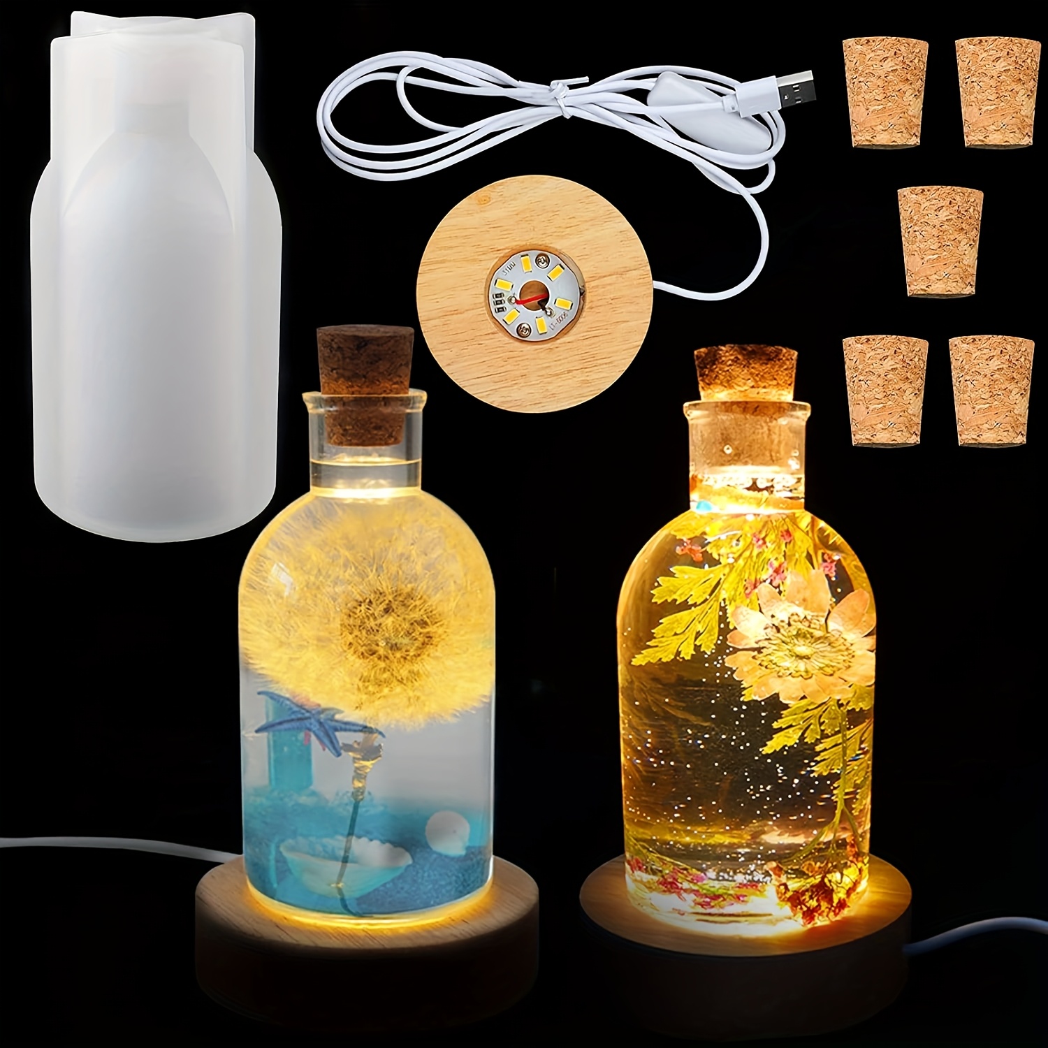 Drift Bottle Light Resin Mold  - Bottle Stopper Set บทวิจารณ์และราคา