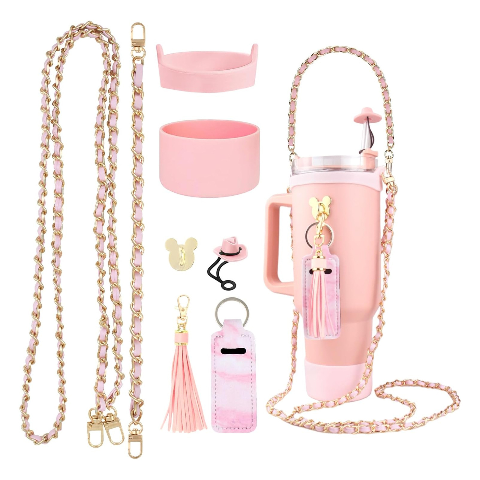 8pcs/lot straw cap case Charm  - Bottle Stopper Set บทวิจารณ์และราคา