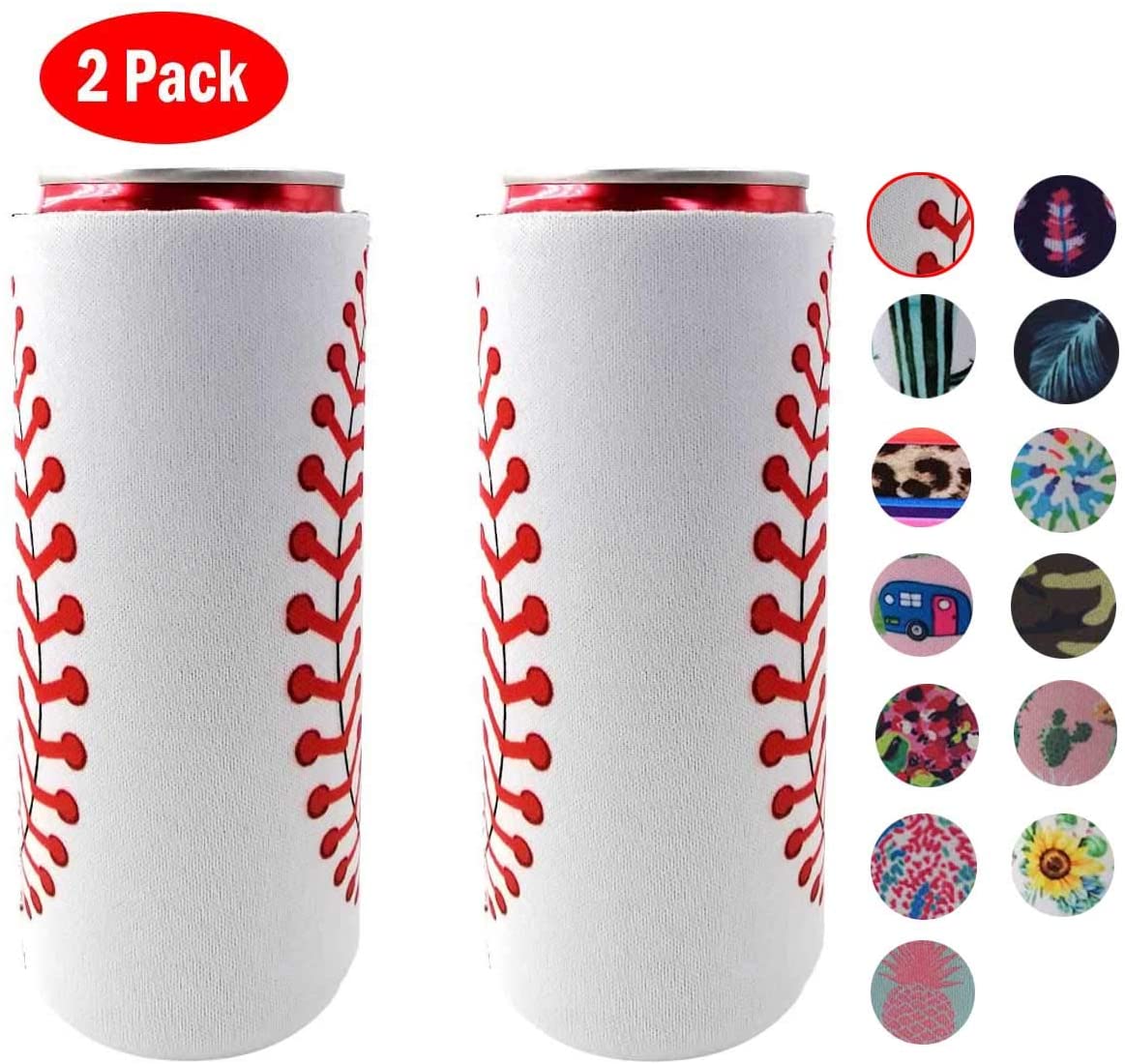 2pack Skinny Can Cooler Bag, W - Wine Beer Cooler บทวิจารณ์และราคา