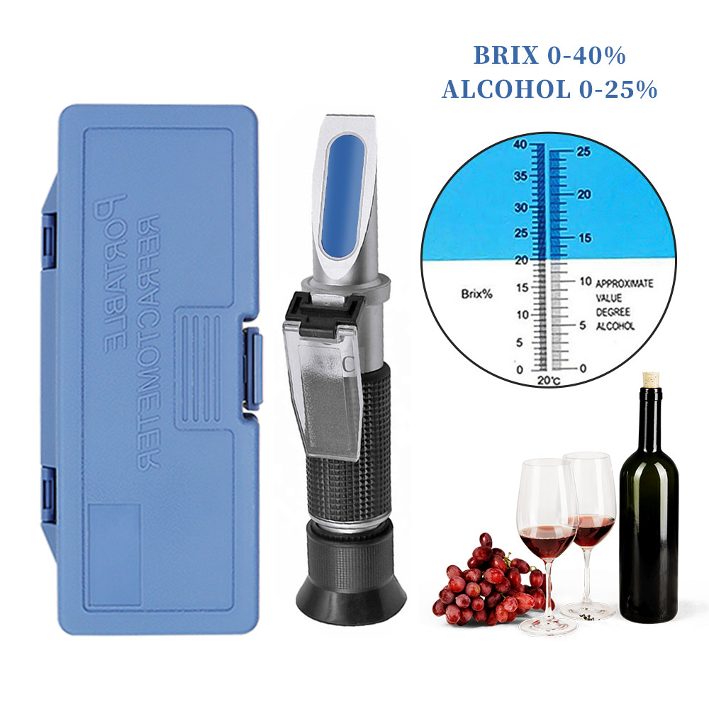 Handheld 0~40% Sugar Refractom - Wine To Beer Alcohol บทวิจารณ์และราคา