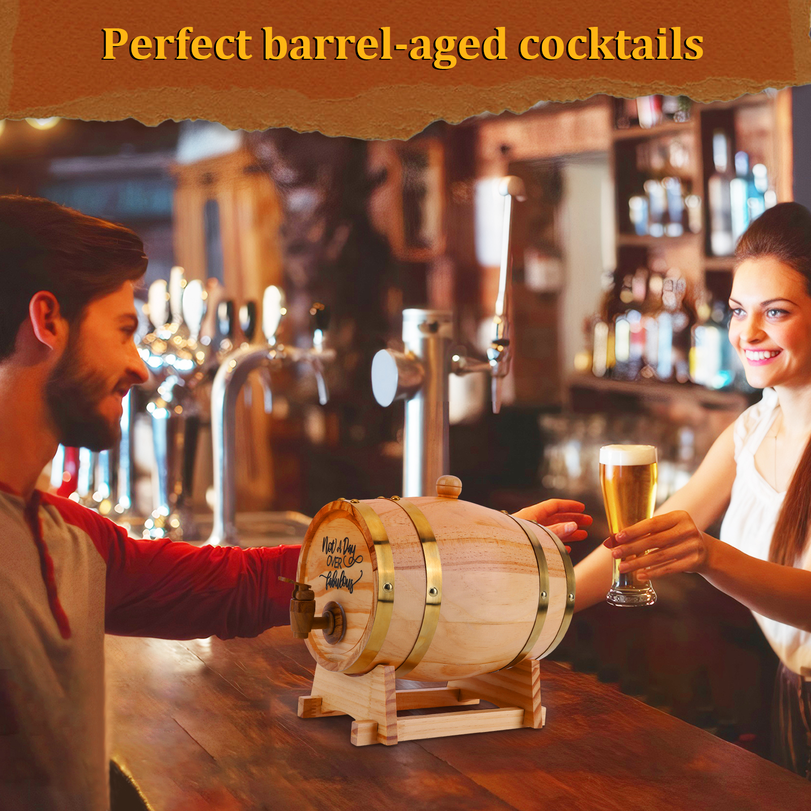 3L Wine Barrel with Stand Bung - Wine Beer Tequila บทวิจารณ์และราคา