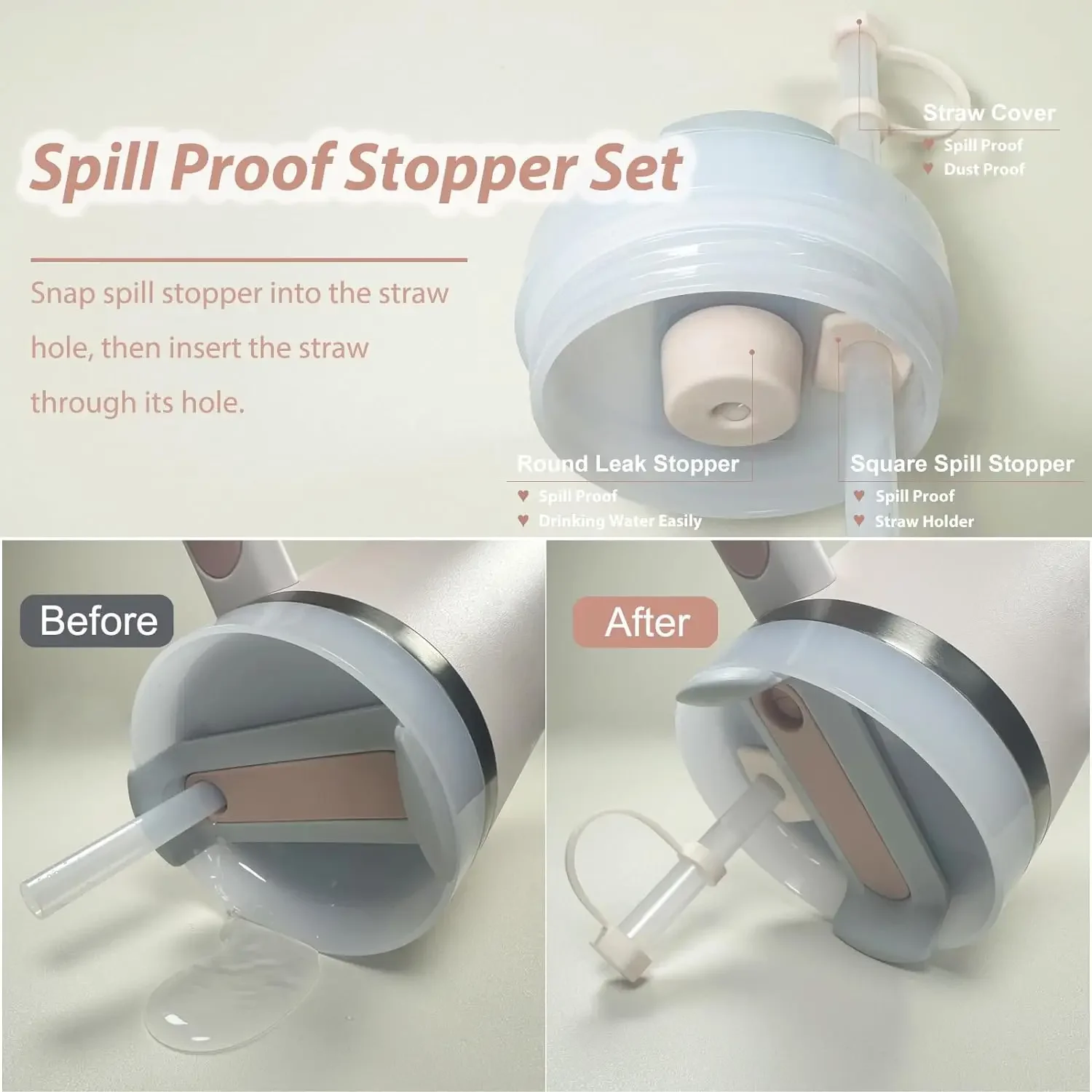 9pcs Spill Proof Stopper Set f - Bottle Stopper Set บทวิจารณ์และราคา
