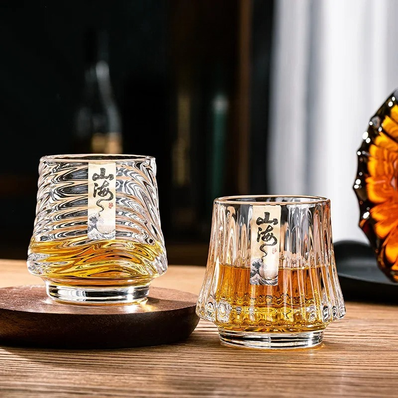 Glass Whiskey Cup Set Shanhai  - Wine Beer Glass บทวิจารณ์และราคา