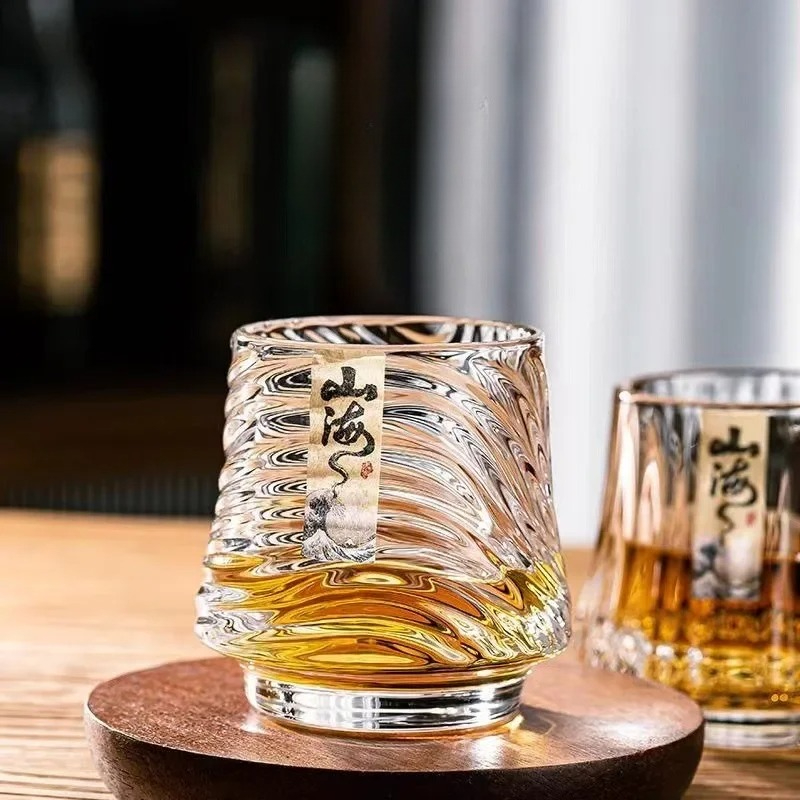 Glass Whiskey Cup Set Shanhai  - Wine Beer Glass บทวิจารณ์และราคา