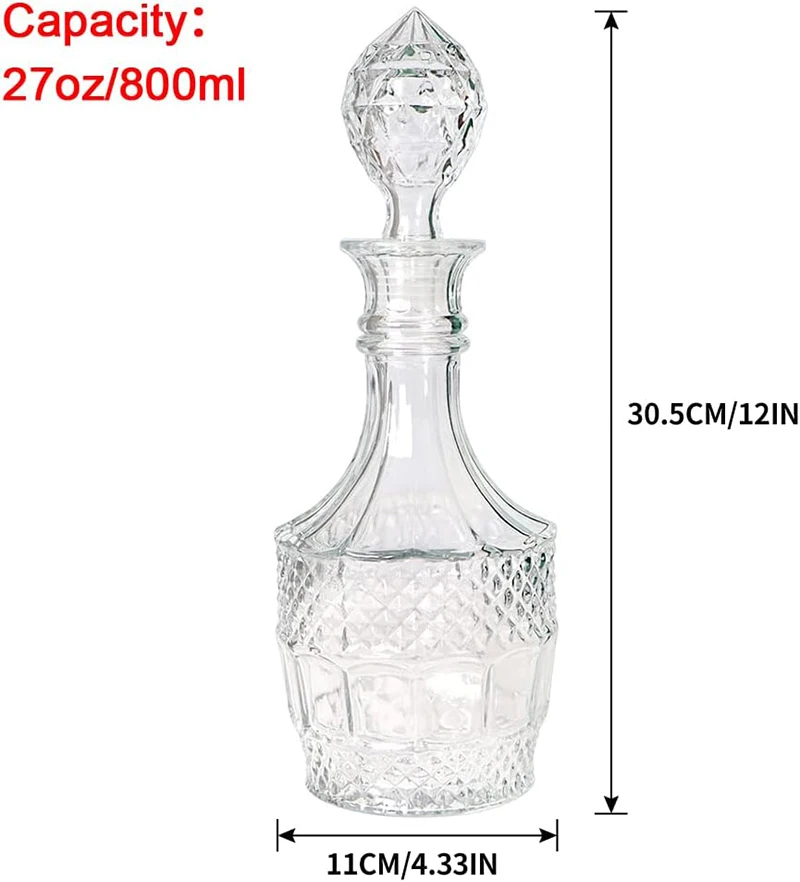 Liquor Decanter, Glass Decante - Bottle Stopper Set บทวิจารณ์และราคา