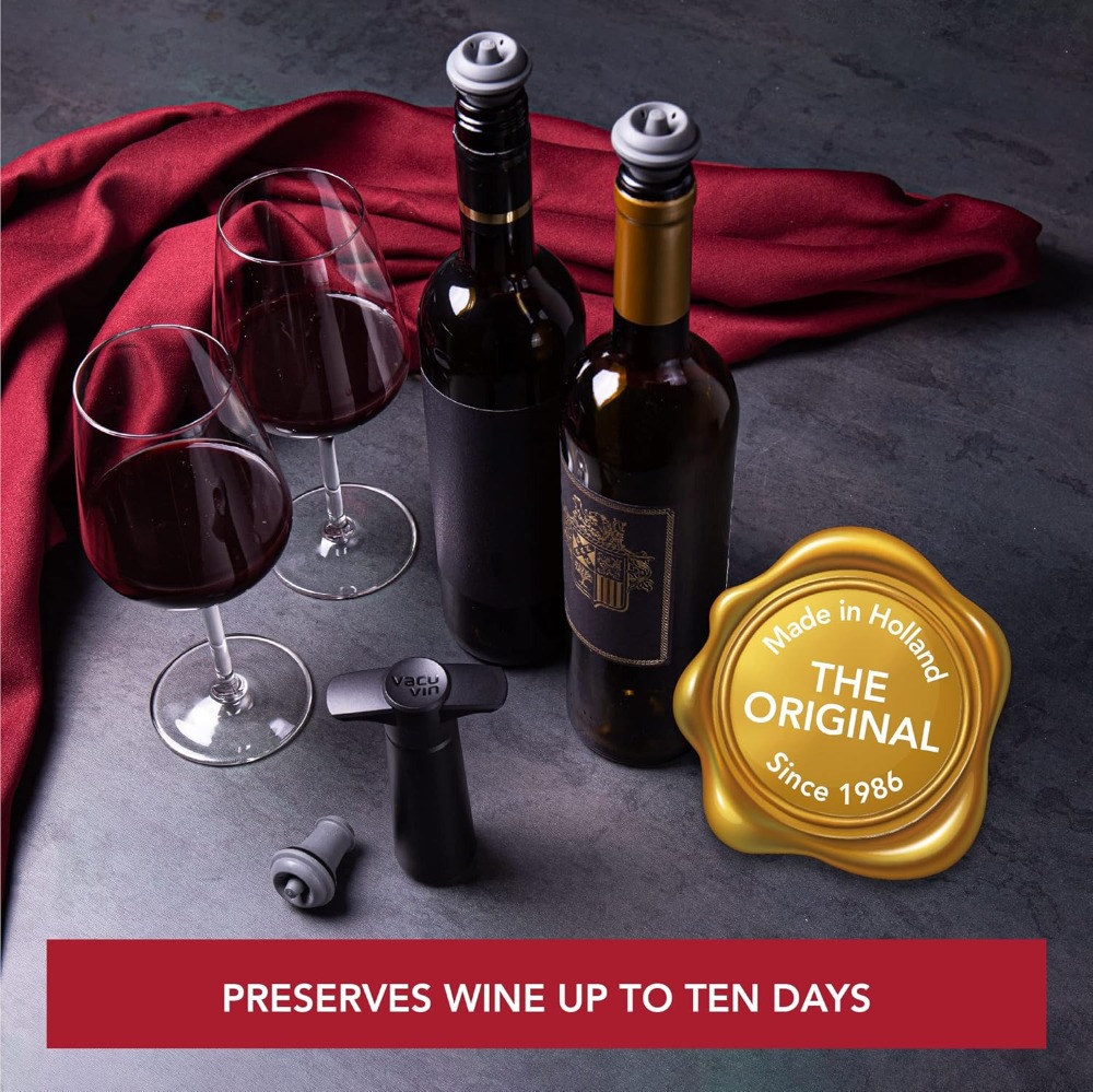 Wine Saver Vacuum Stoppers Set - Bottle Stopper Set บทวิจารณ์และราคา