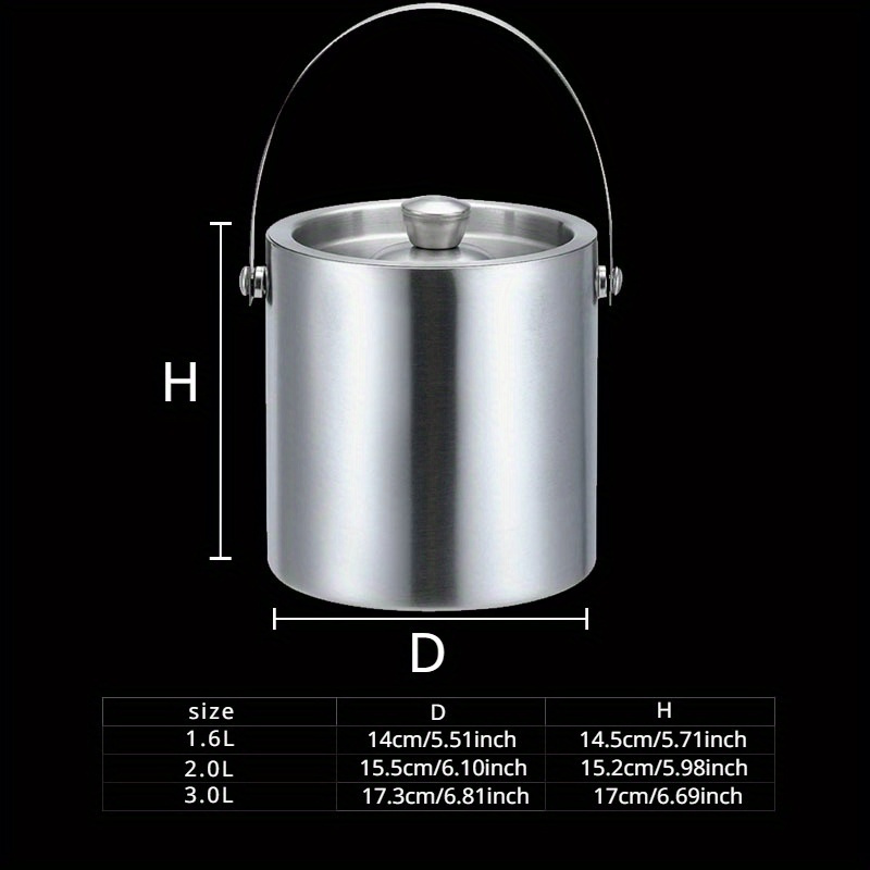 1.6L/2L/3L Stainless Steel Ins - Wine Beer Cooler บทวิจารณ์และราคา