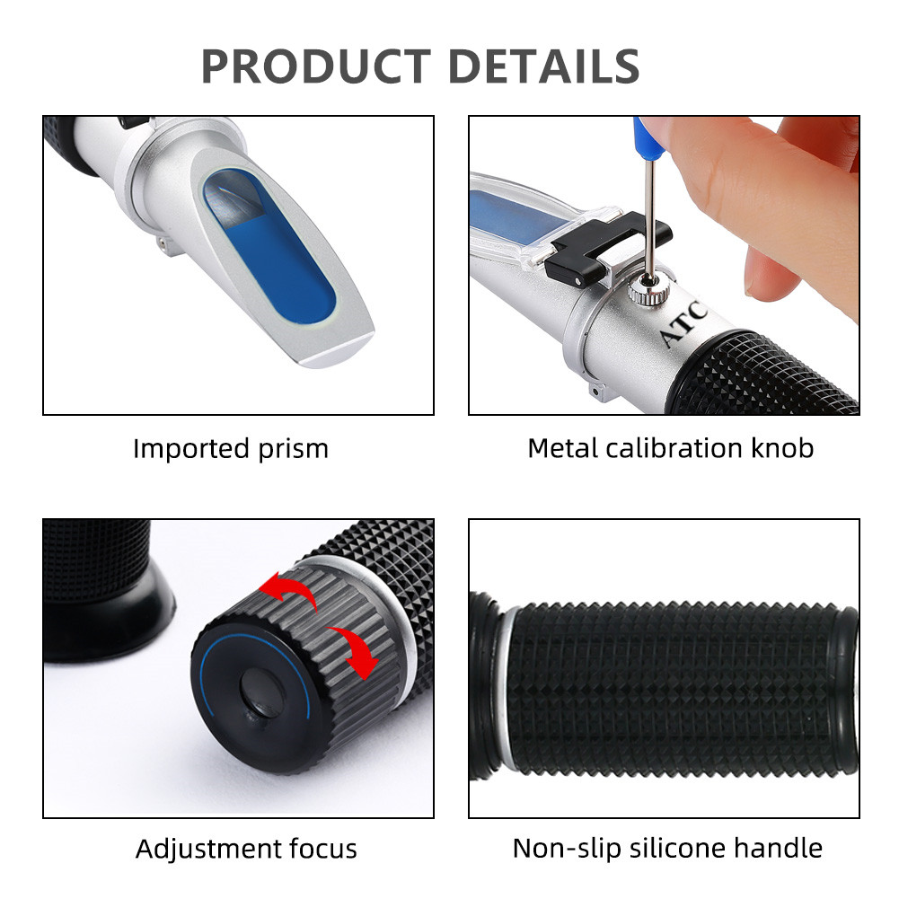 Refractometer 0-32% Brix Beer  - Wine To Beer Alcohol บทวิจารณ์และราคา