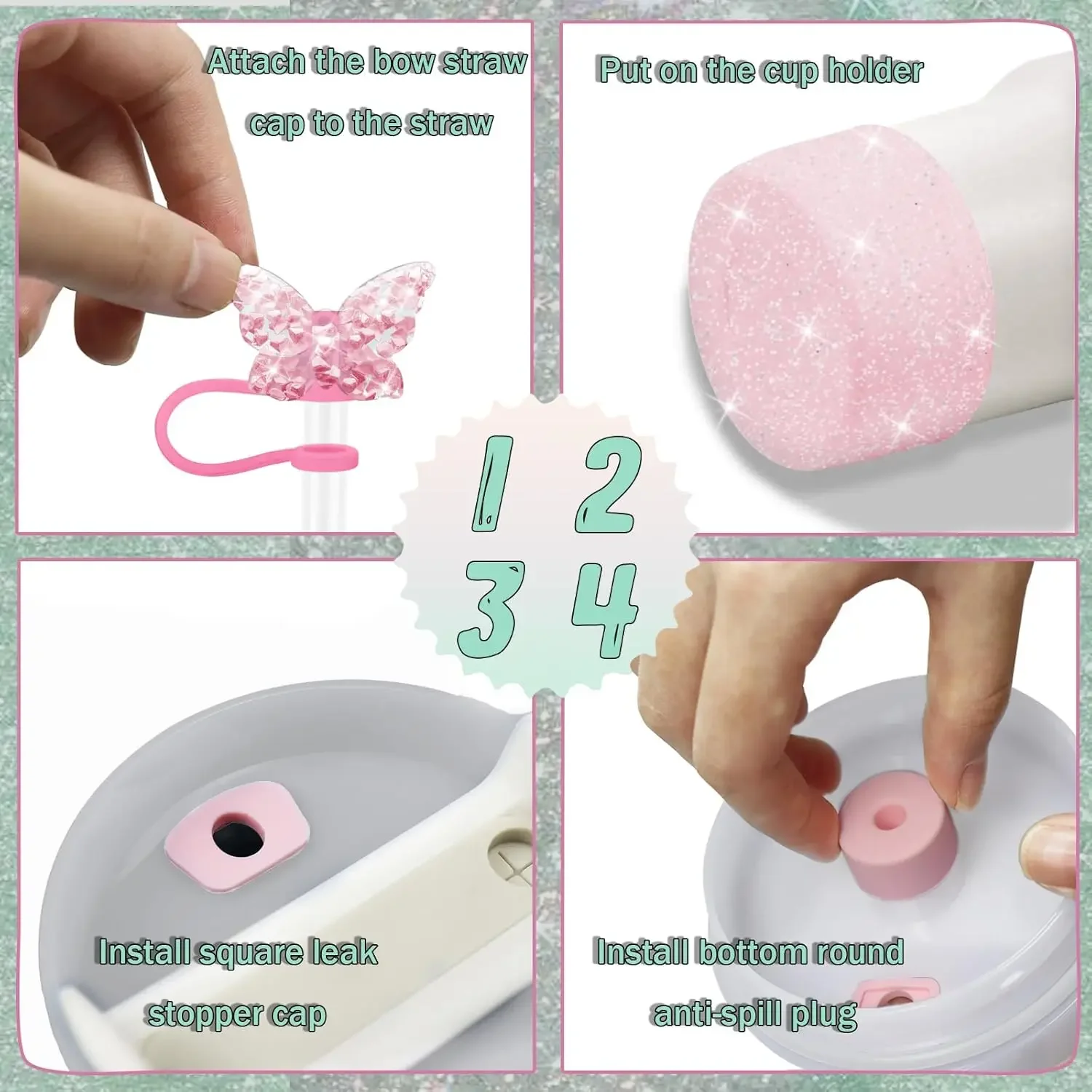 8PCS Cup Accessories Set for S - Bottle Stopper Set บทวิจารณ์และราคา