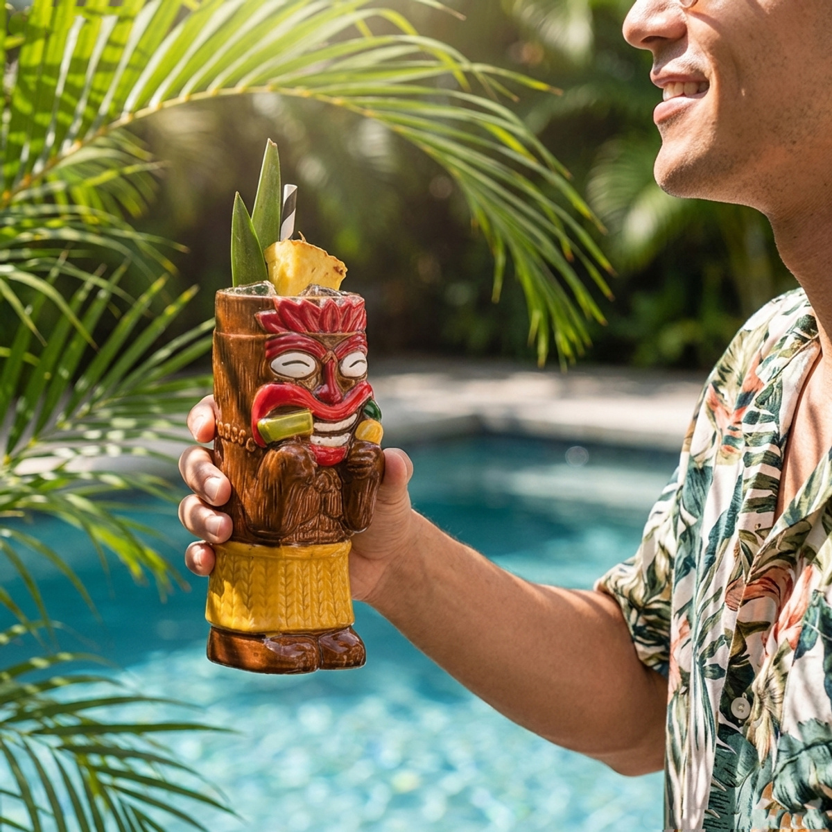 Tiki Mug Hawaiian Cocktail Cup - Wine With Beer Cocktail บทวิจารณ์และราคา