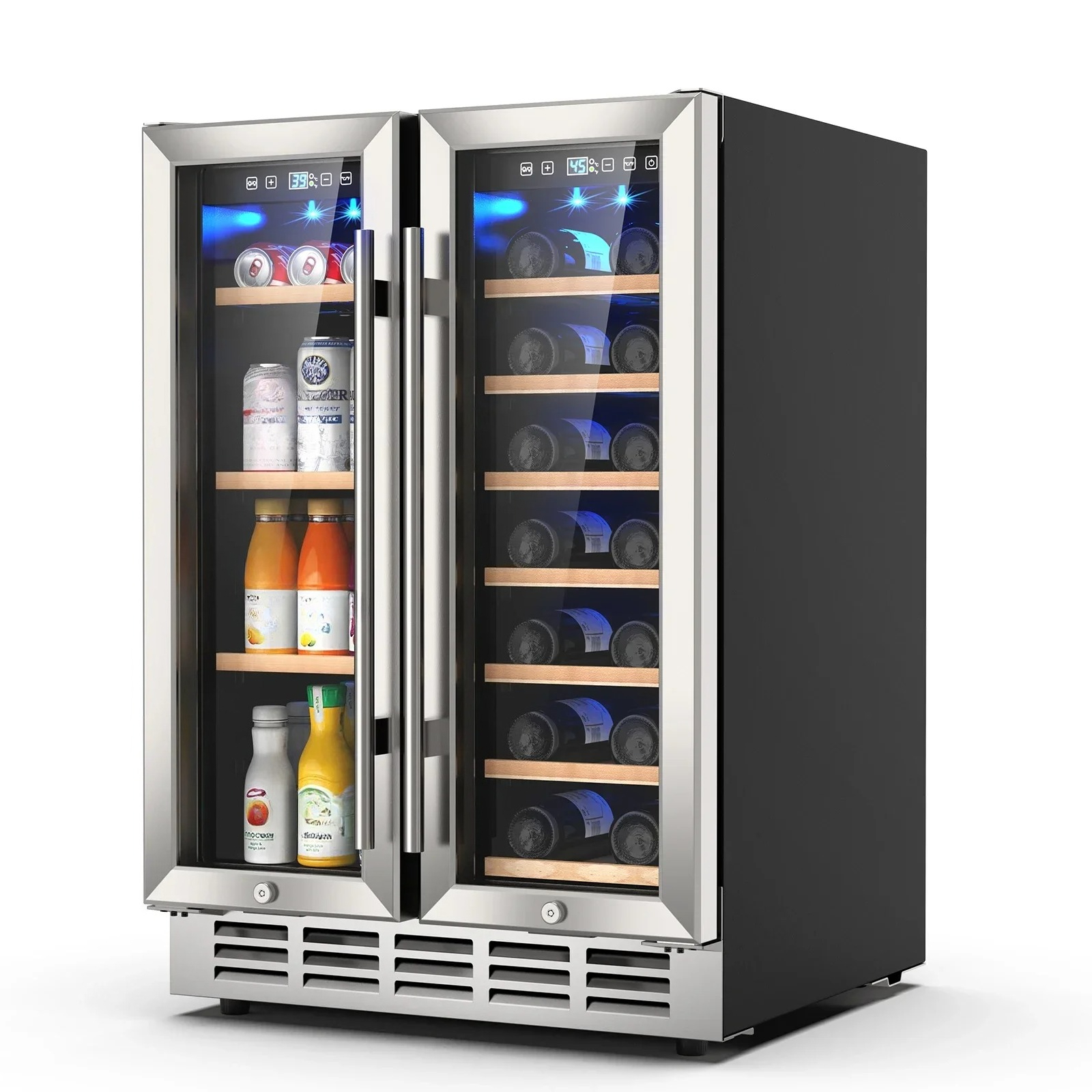 Wine and Beverage Refrigerator - Wine Beer Fridge Dual Zone บทวิจารณ์และราคา