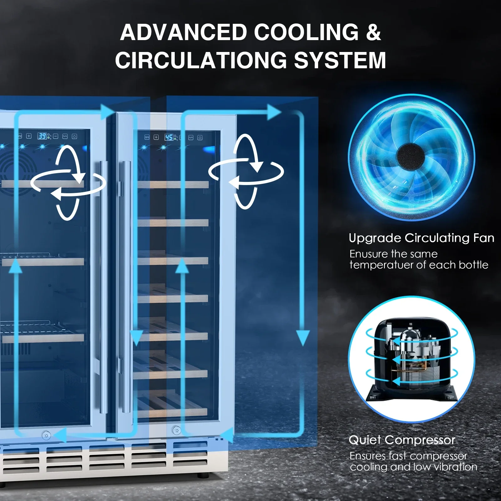 Wine and Beverage Refrigerator - Wine Beer Fridge Dual Zone บทวิจารณ์และราคา
