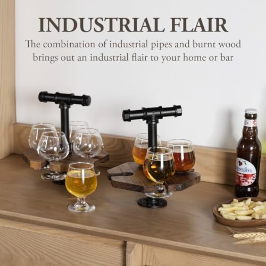 Beer Flight Set with Handle Se - Beer Flight Set บทวิจารณ์และราคา
