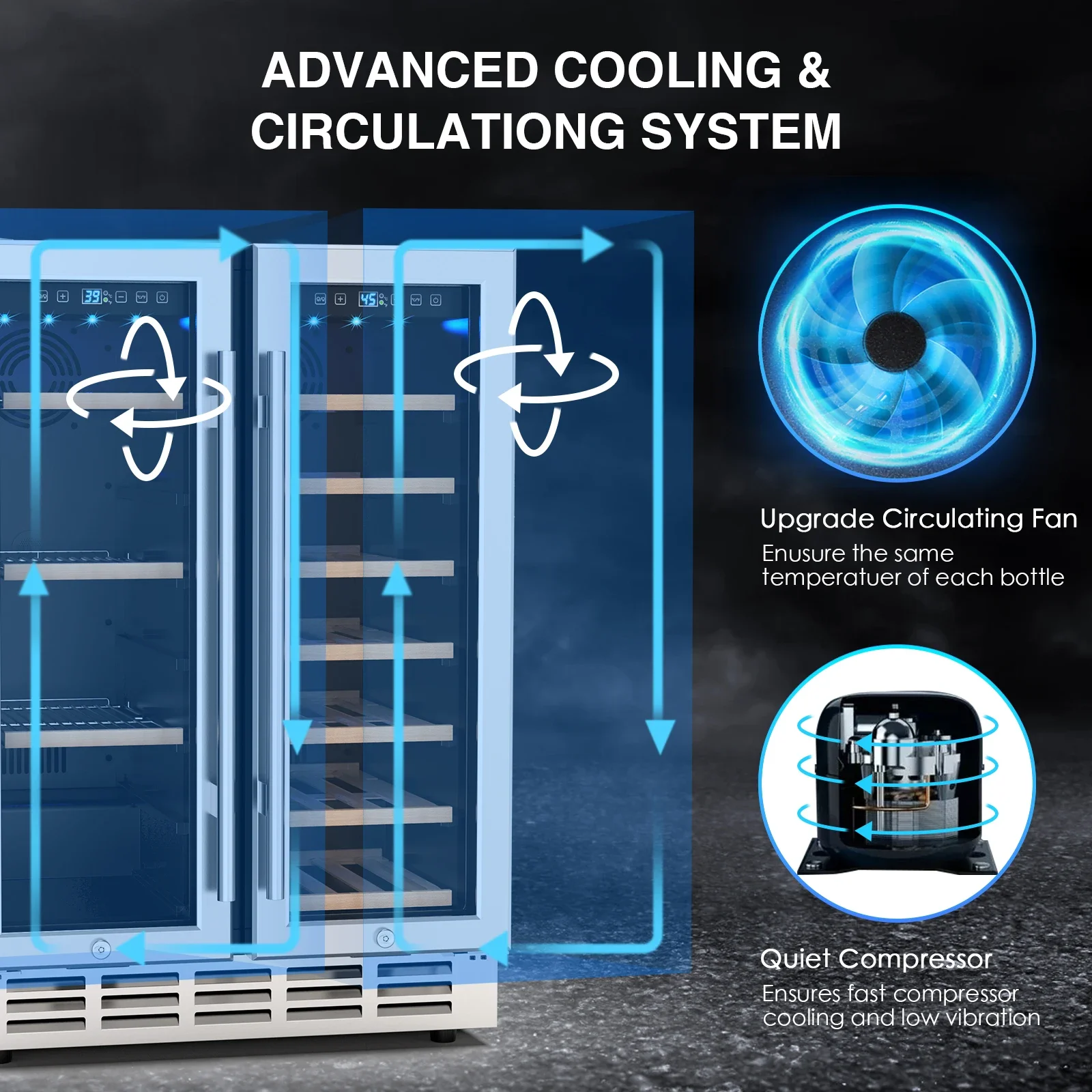 SAT Wine and Beverage Refriger - Wine Beer Fridge Dual Zone บทวิจารณ์และราคา