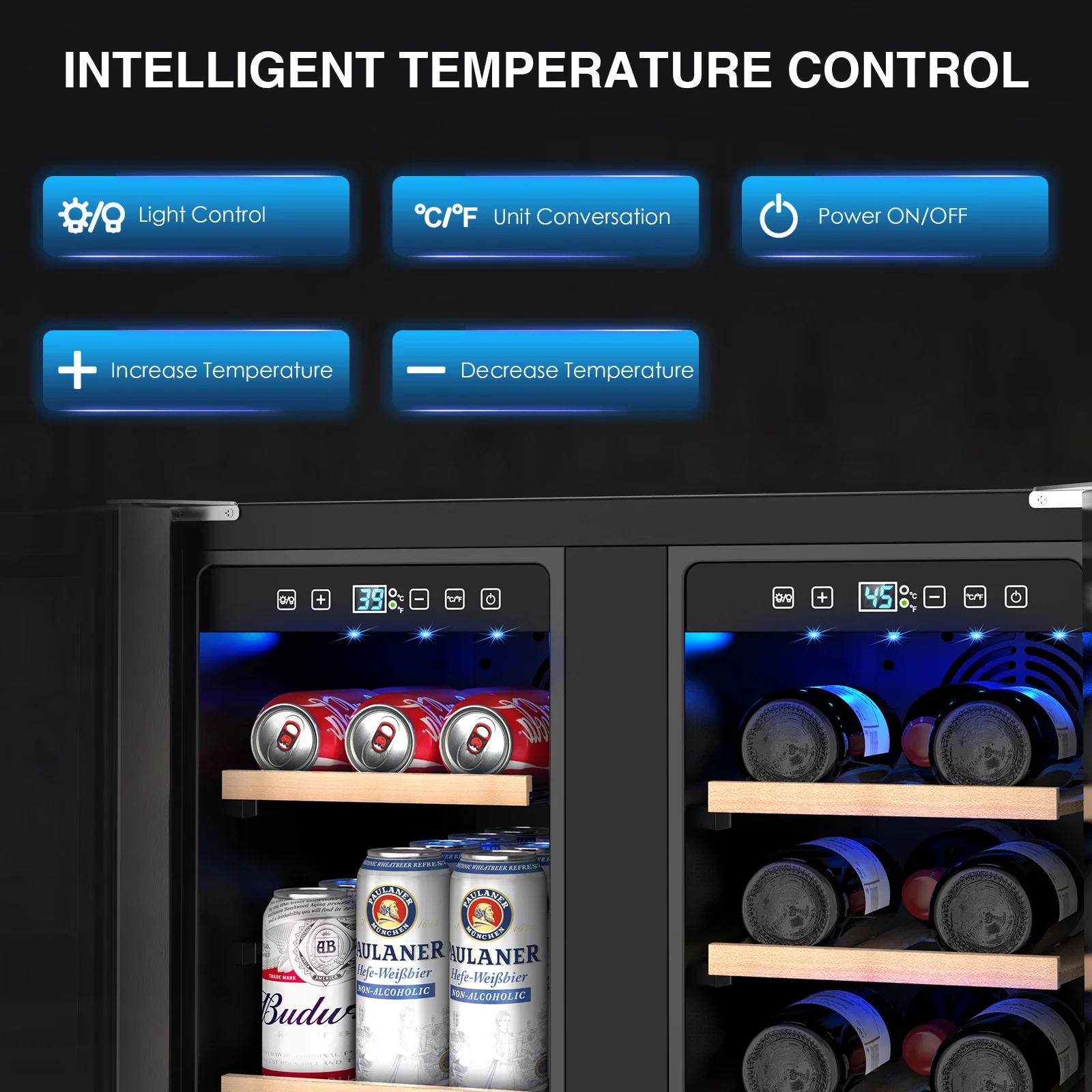 SAT Wine and Beverage Refriger - Wine Beer Fridge Dual Zone บทวิจารณ์และราคา
