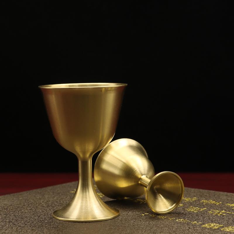 New 1pcs S/M/L Vintage Brass M - Wine Beer Glass บทวิจารณ์และราคา