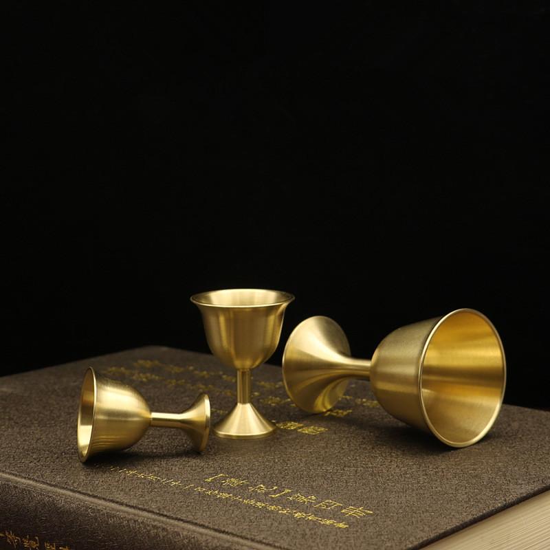New 1pcs S/M/L Vintage Brass M - Wine Beer Glass บทวิจารณ์และราคา