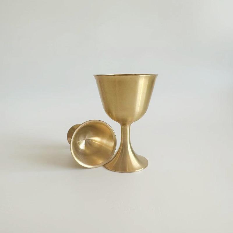 New 1pcs S/M/L Vintage Brass M - Wine Beer Glass บทวิจารณ์และราคา