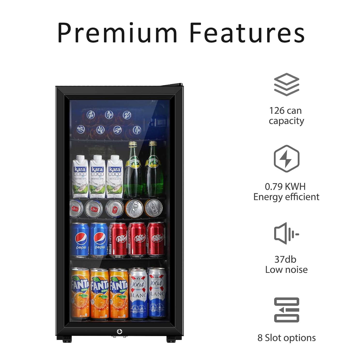Beverage Refrigerator, 3.2 Cu. - Wine Beer Cooler บทวิจารณ์และราคา