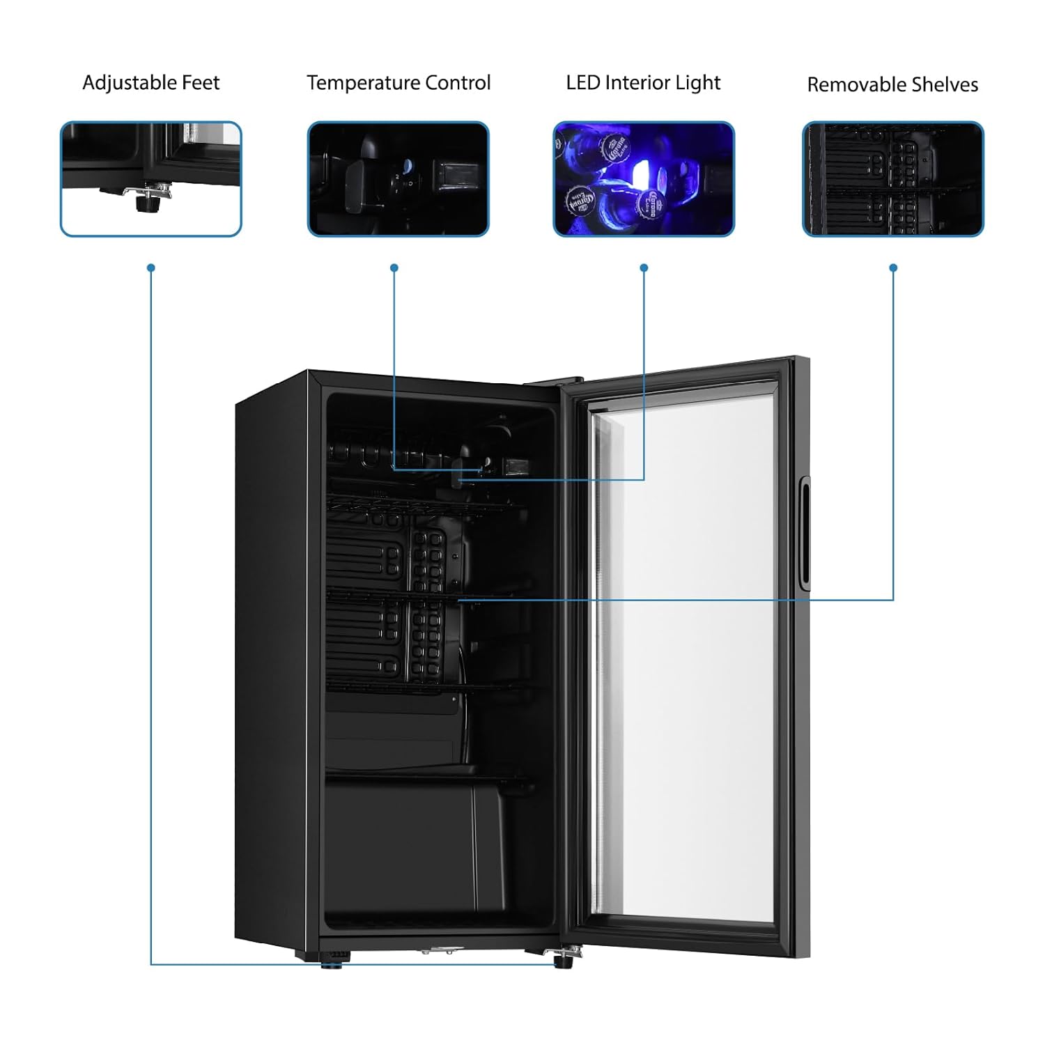 Beverage Refrigerator, 3.2 Cu. - Wine Beer Cooler บทวิจารณ์และราคา