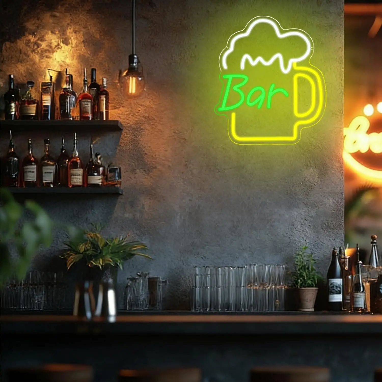 Beer Bar Neon Sign USB Dimmabl - Beer & Wine Jockey Plaza Shopping บทวิจารณ์และราคา