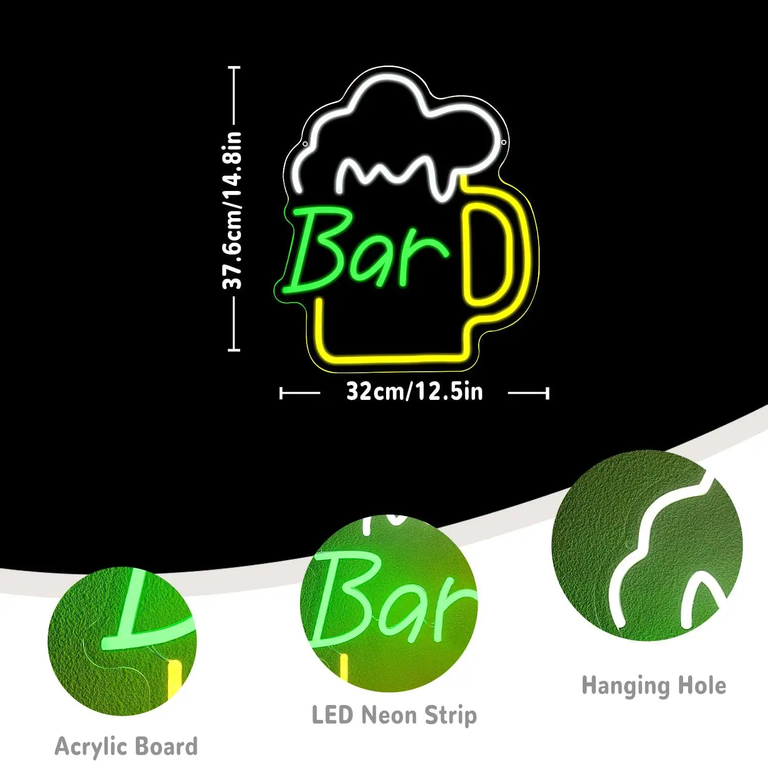 Beer Bar Neon Sign USB Dimmabl - Beer & Wine Jockey Plaza Shopping บทวิจารณ์และราคา