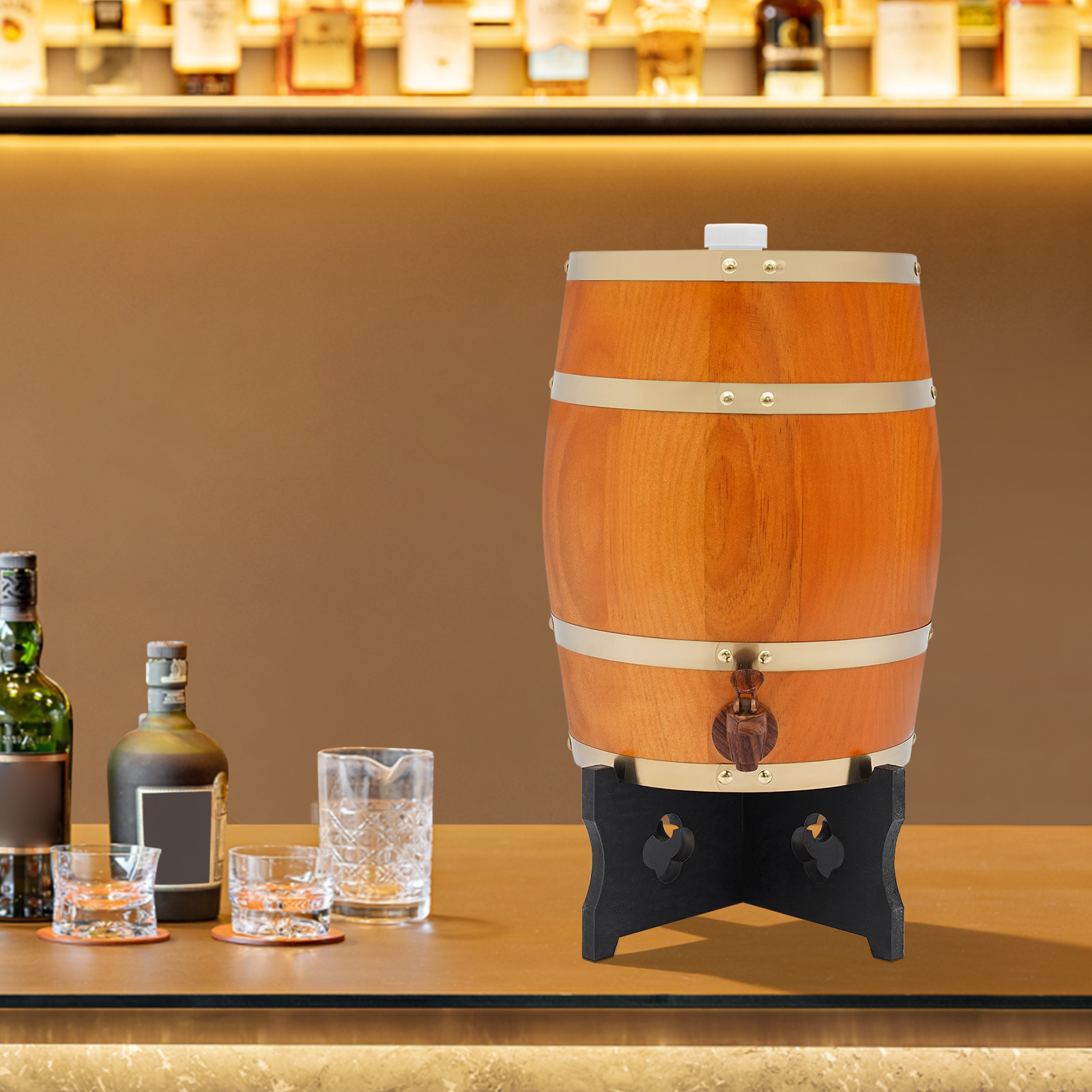 Beige-yellow Wine Barrel, Vert - Wine Whiskey Beer บทวิจารณ์และราคา