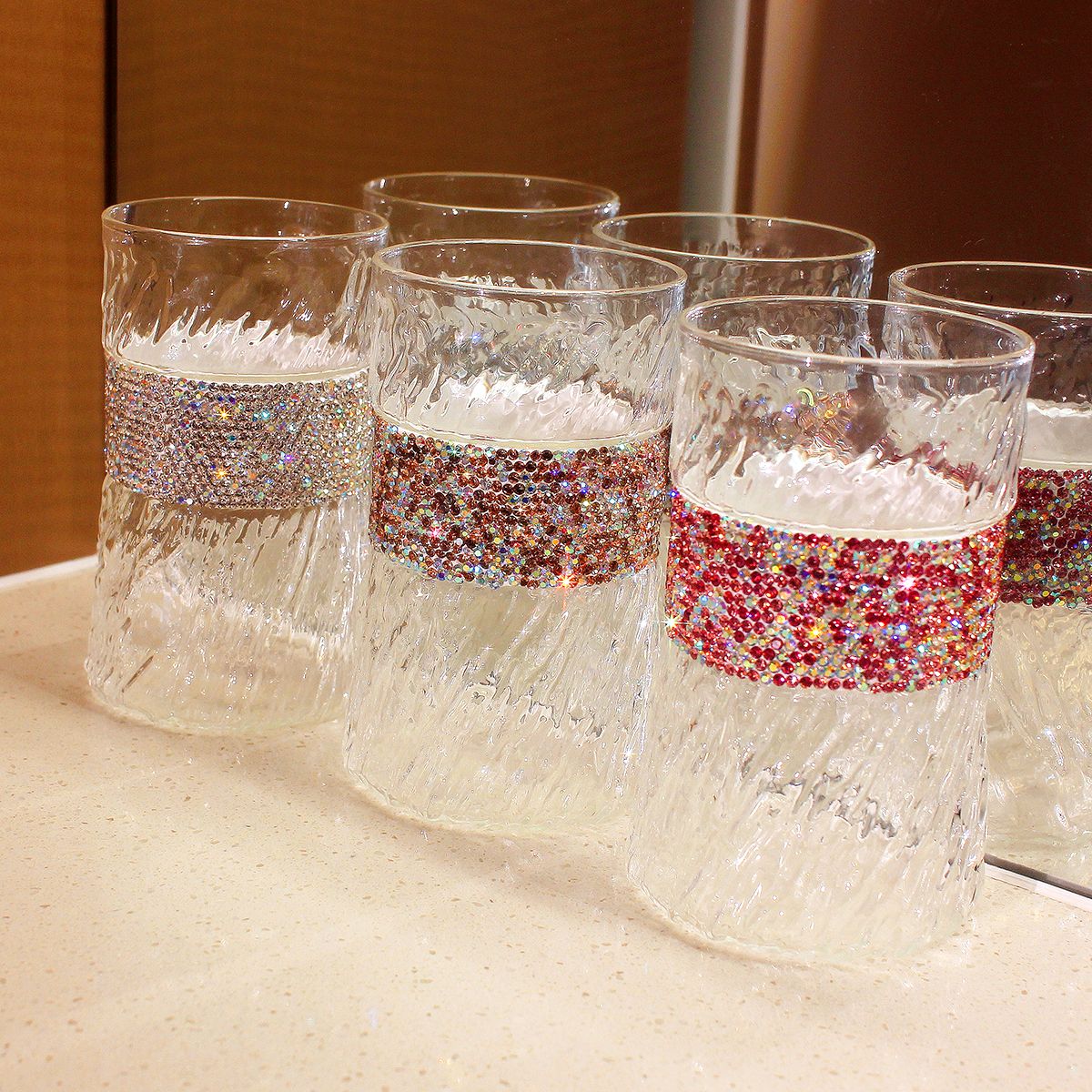 410ml Bling Diamond  Glass Cup - Wine With Beer Cocktail บทวิจารณ์และราคา