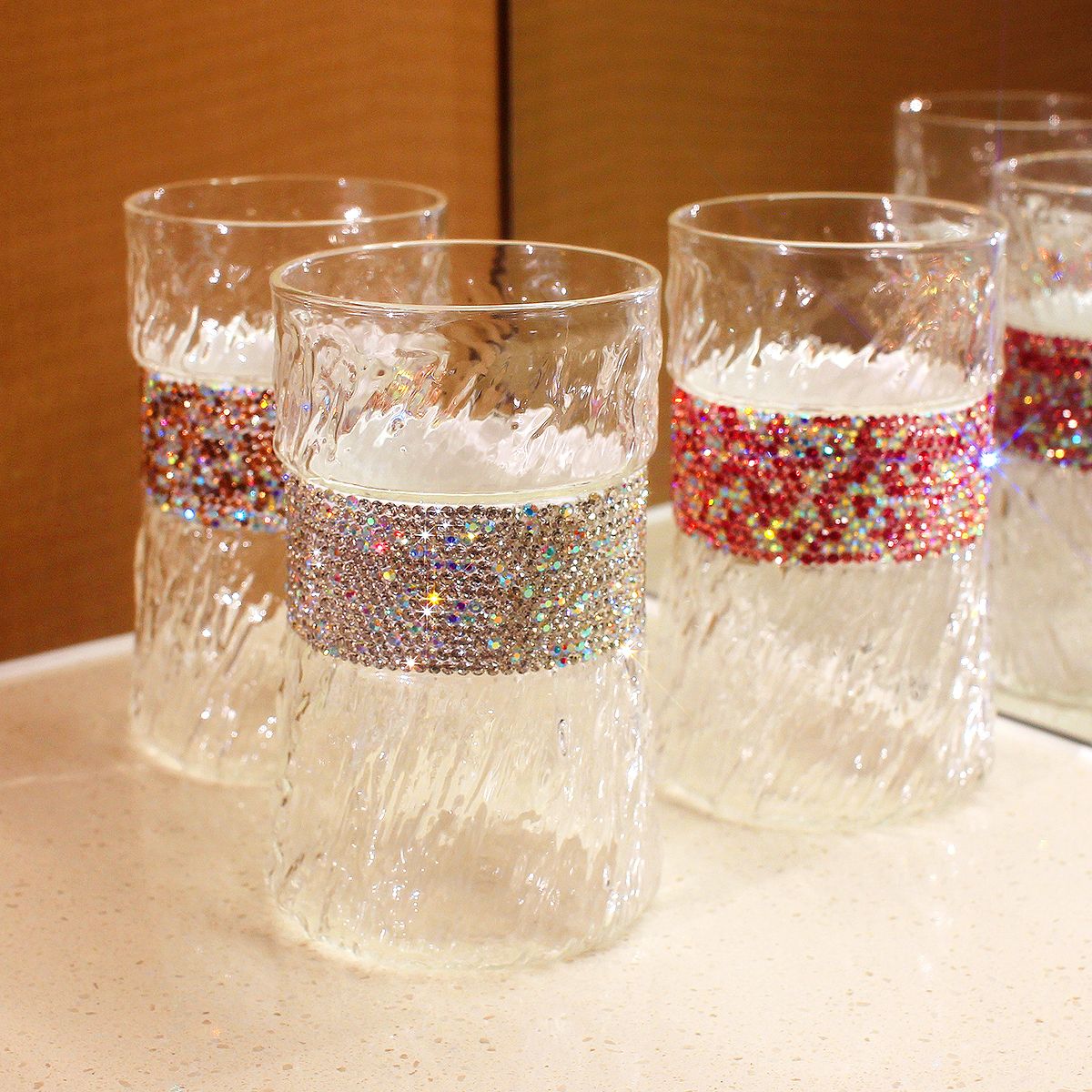 410ml Bling Diamond  Glass Cup - Wine With Beer Cocktail บทวิจารณ์และราคา